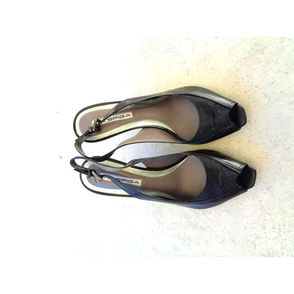 Via Spiga Black Slingback Heel Shoes. 6.5 New - Picture 5 of 10